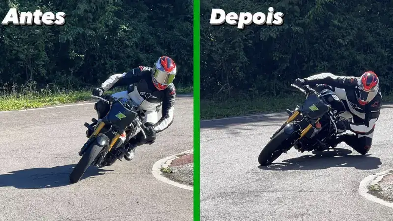 Imagem comparativa de antes e depois do curso